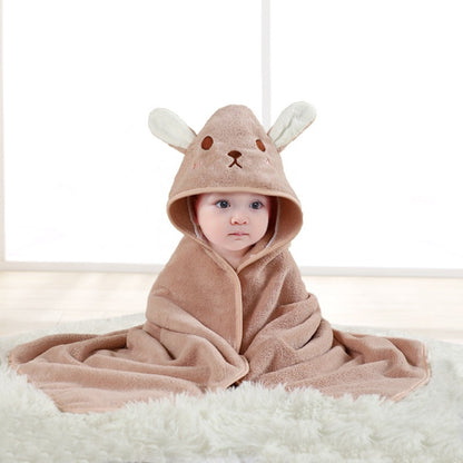 wholesale child baby cartoon animal face elephant hooded towel.