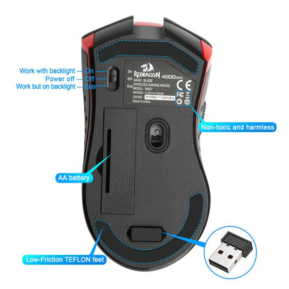 Redragon USB Wireless Gaming Mouse 4800 DPI