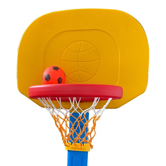 Children's outdoor indoor basketball frame toy.