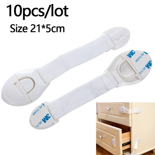 5Pcs/10pcs Creative baby safety Lock Plastic Drawer Door Toilet Cabinet Cupboard Safety Locks