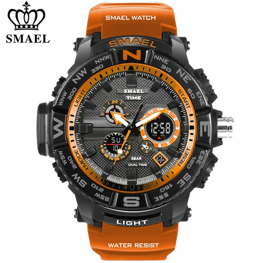 SMAEL Sport watches brand dual display watch