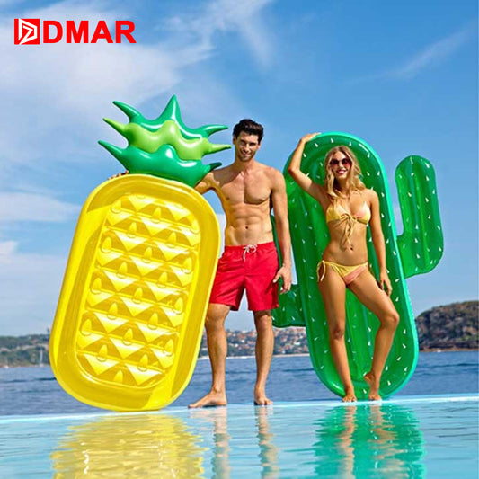 Inflatable Giant Pool Float Mattress Toys Watermelon Pineapple Cactus Beach Water Swimming Ring Lifebuoy Sea Party
