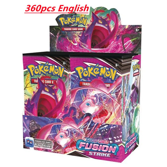 360/324 pcs Pokemon Cards Spanish/English Sword & Shield Fusion Strike Evolving Skies Pokémon Booster Box Card Game Toy Cards